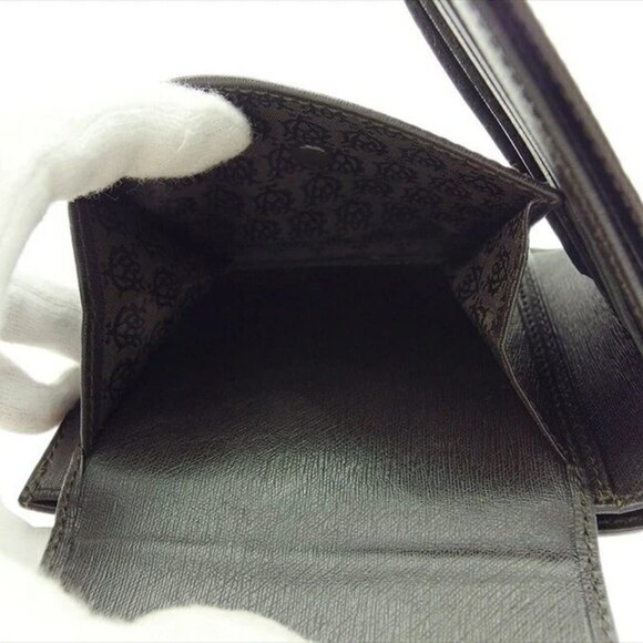 Dunhill Bifold Wallet Brown silver Women Authentic secondhand - Picture 8 of 9